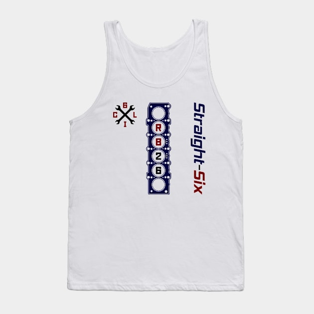 RB26 Straight Six Engine Tank Top by GoldenTuners